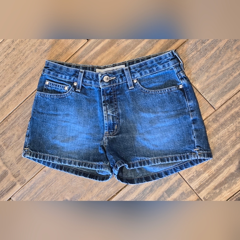 anchor blue Dark Wash Denim Jean Shorts
